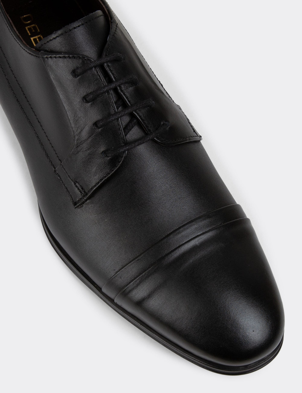 Hakiki Deri Siyah Klasik Erkek Ayakkabı - 01943MSYHC01