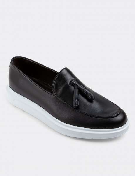 Hakiki Deri Lacivert Comfort Loafer Erkek Ayakkabı