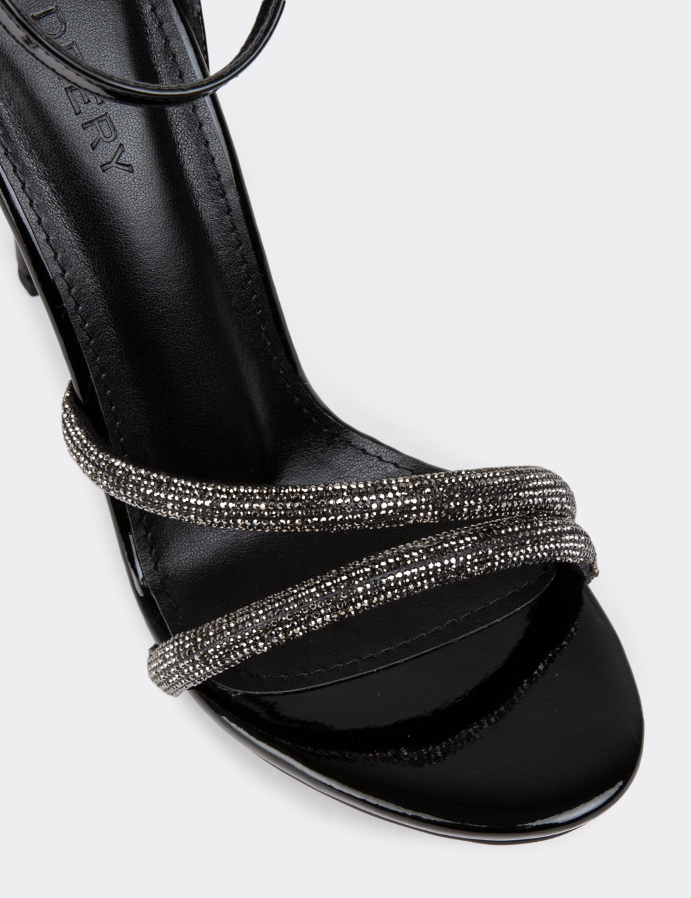 Siyah Taşlı Abiye Kadın Ayakkabı - CN751ZSYHM01
