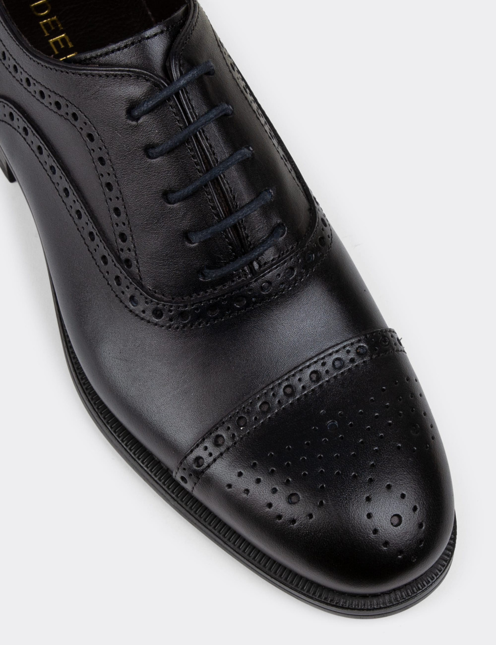 Hakiki Deri Lacivert Klasik Erkek Ayakkabı - 01813MLCVC01