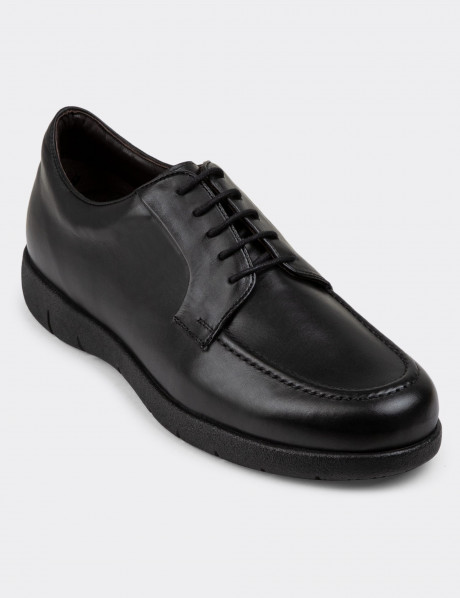 Hakiki Deri Siyah Günlük Erkek Ayakkabı