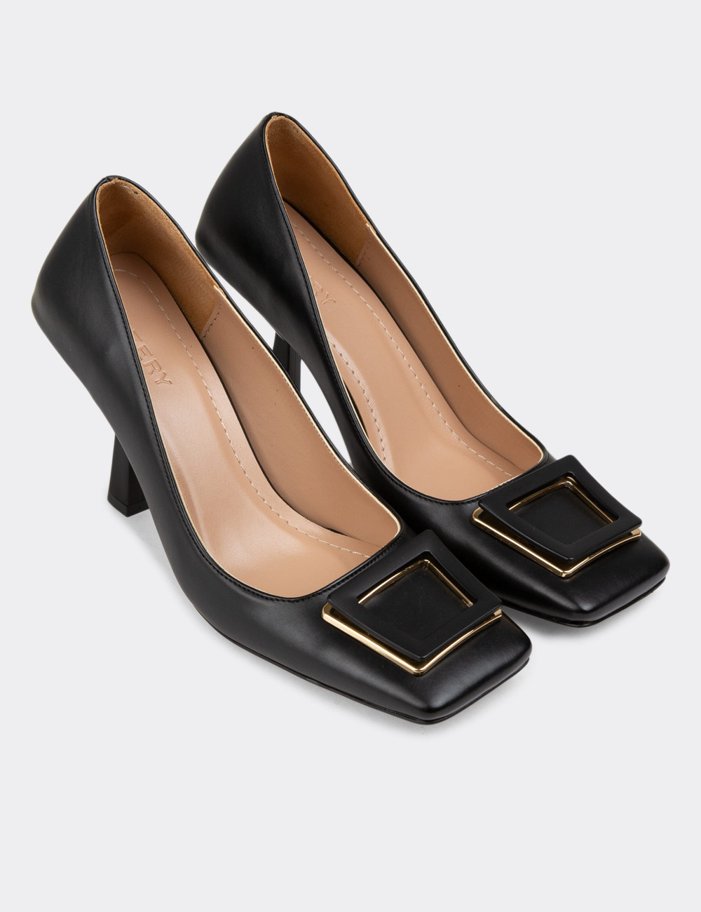Siyah Topuklu Kadın Ayakkabı - CN106ZSYHM01