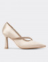 Deery Topuklu Deery Abiye Bej Kadın Ayakkabı