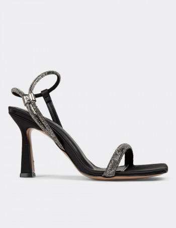 Siyah Abiye Topuklu Kadın Ayakkabı - C1301ZSYHM01