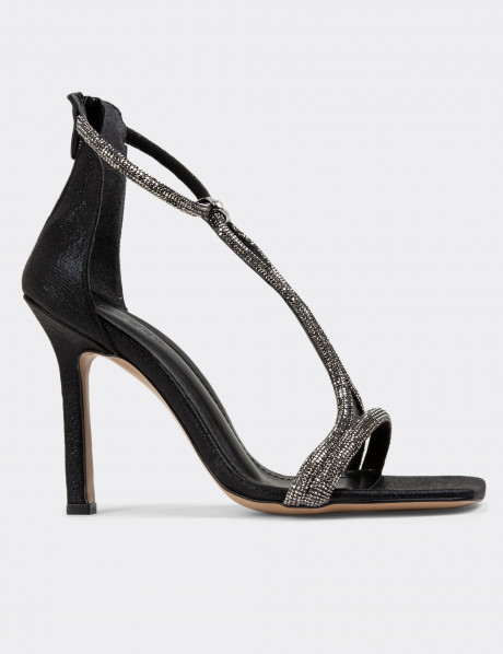 Deery Topuklu Deery Abiye Siyah Kadın Ayakkabı