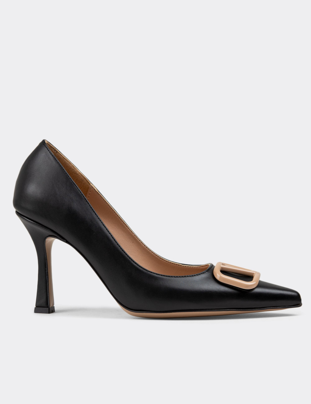 Siyah Toka Detaylı Topuklu Kadın Ayakkabı - CN131ZSYHM01