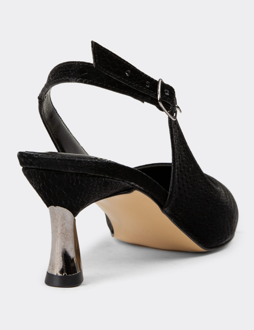 Siyah Topuklu Kadın Ayakkabı - K0903ZSYHM01