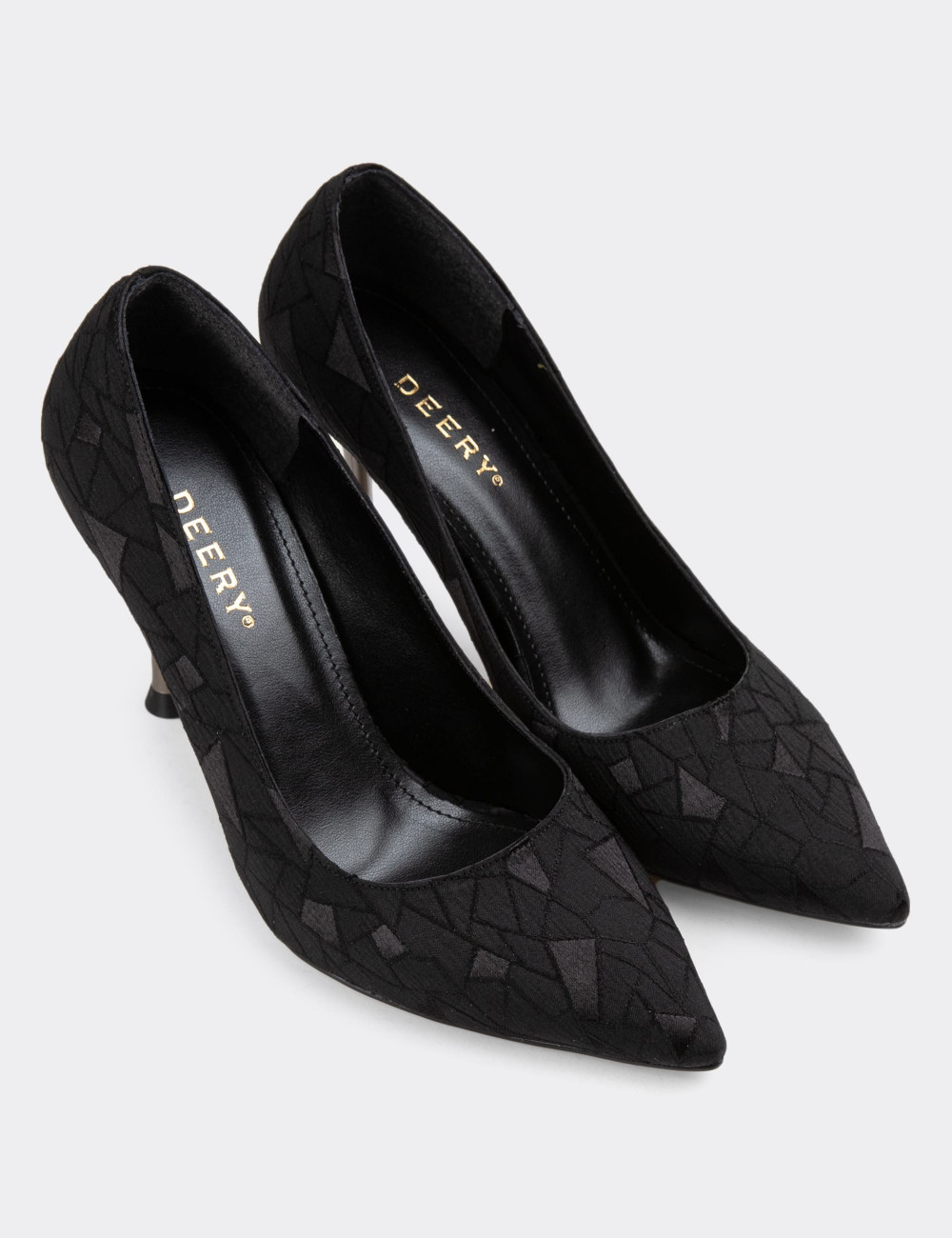 Siyah Stiletto Kadın Topuklu Ayakkabı - K0795ZSYHM01