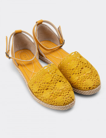 Sarı Espadril Kadın Ayakkabı - 38651ZSRIC01