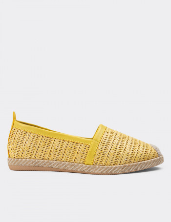 Sarı Espadril Kadın Ayakkabı - 38654ZSRIC01