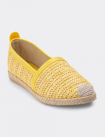 Sarı Espadril Kadın Ayakkabı - 38654ZSRIC01
