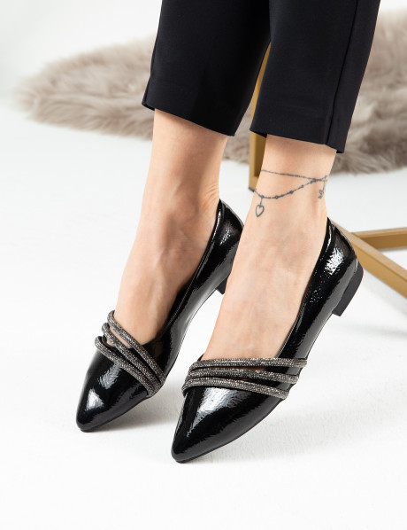 Deery Taşlı Deery Rugan Siyah Kadın Babet