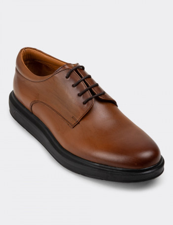 Hakiki Deri Taba Rengi Comfort Günlük Erkek Ayakkabı