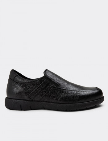Hakiki Deri Siyah Loafer Erkek Ayakkabı
