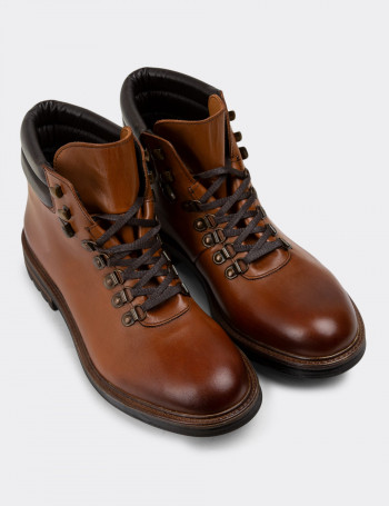 Hakiki Deri Taba Rengi Erkek Bot - 01923MTBAC01