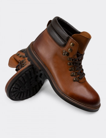 Hakiki Deri Taba Rengi Erkek Bot - 01923MTBAC01