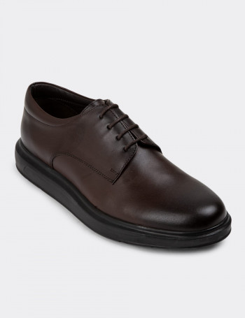 Hakiki Deri Kahverengi Comfort Günlük Erkek Ayakkabı