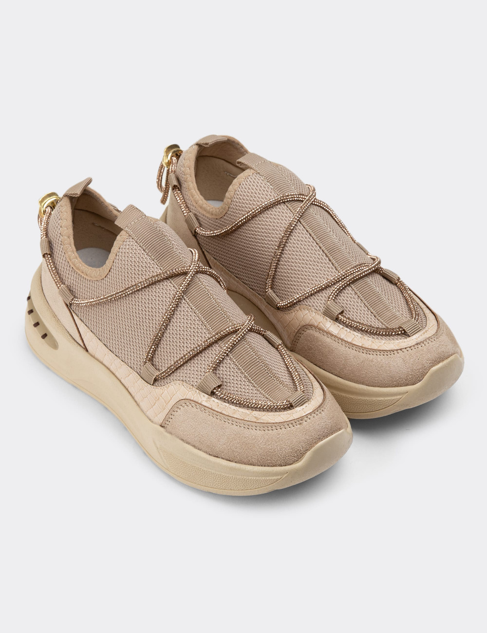 Bej Sneaker Kadın Ayakkabı - KX029ZBEJC01