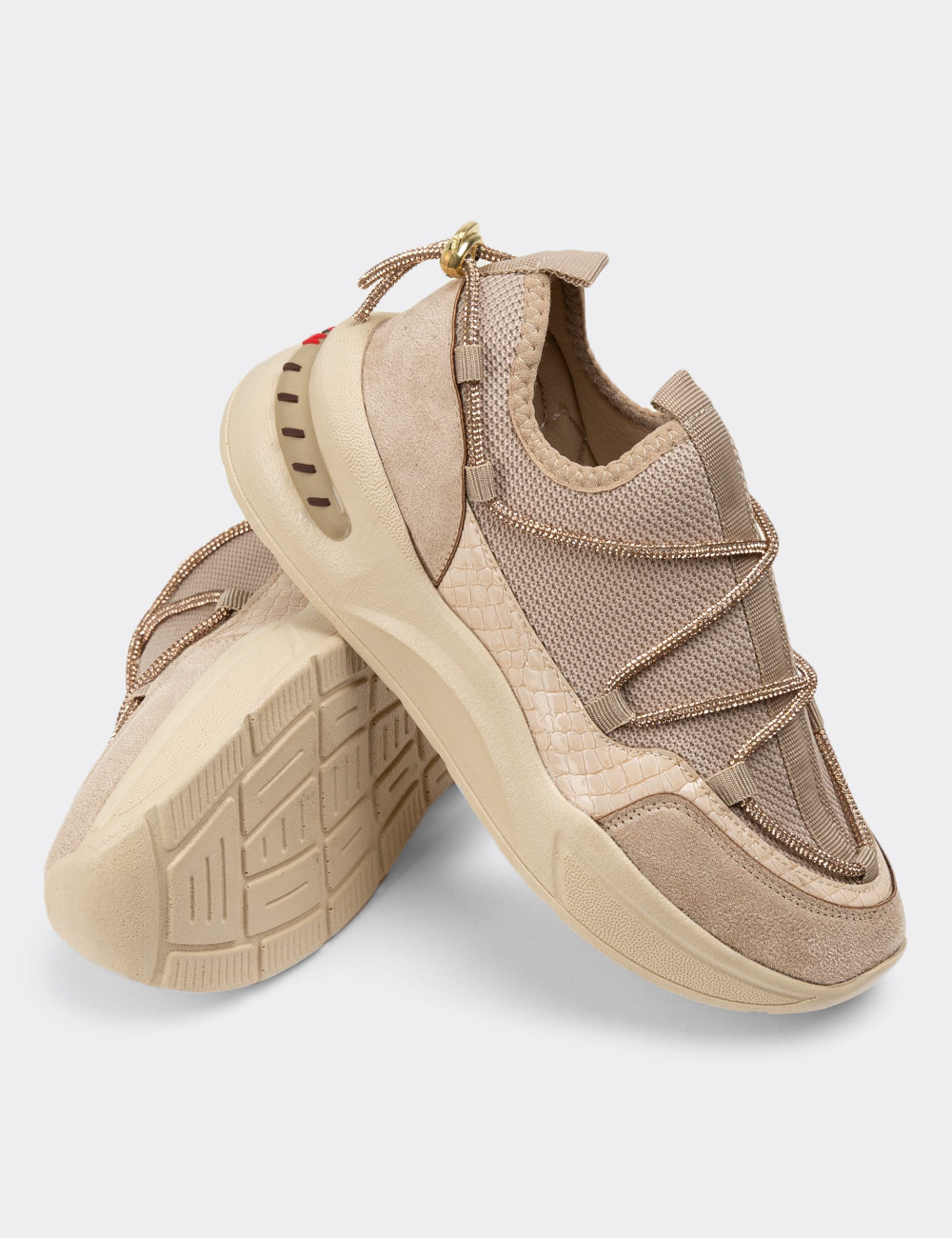 Bej Sneaker Kadın Ayakkabı - KX029ZBEJC01
