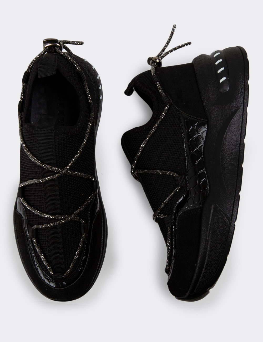 Siyah Sneaker Kadın Ayakkabı - KX029ZSYHC01