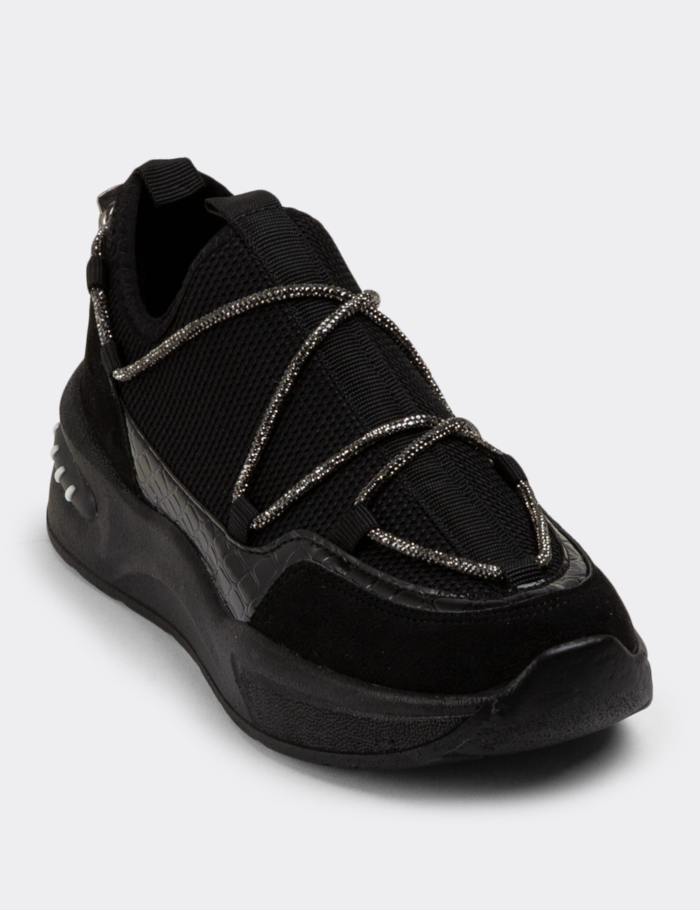 Siyah Sneaker Kadın Ayakkabı - KX029ZSYHC01