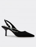 Siyah Topuklu Kadın Ayakkabı