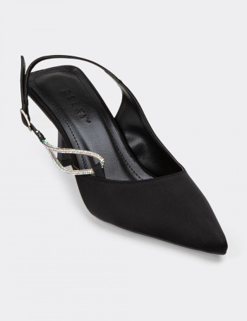 Siyah Topuklu Kadın Ayakkabı - K0609ZSYHM01