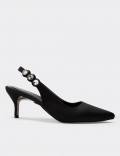 Siyah Topuklu Kadın Ayakkabı
