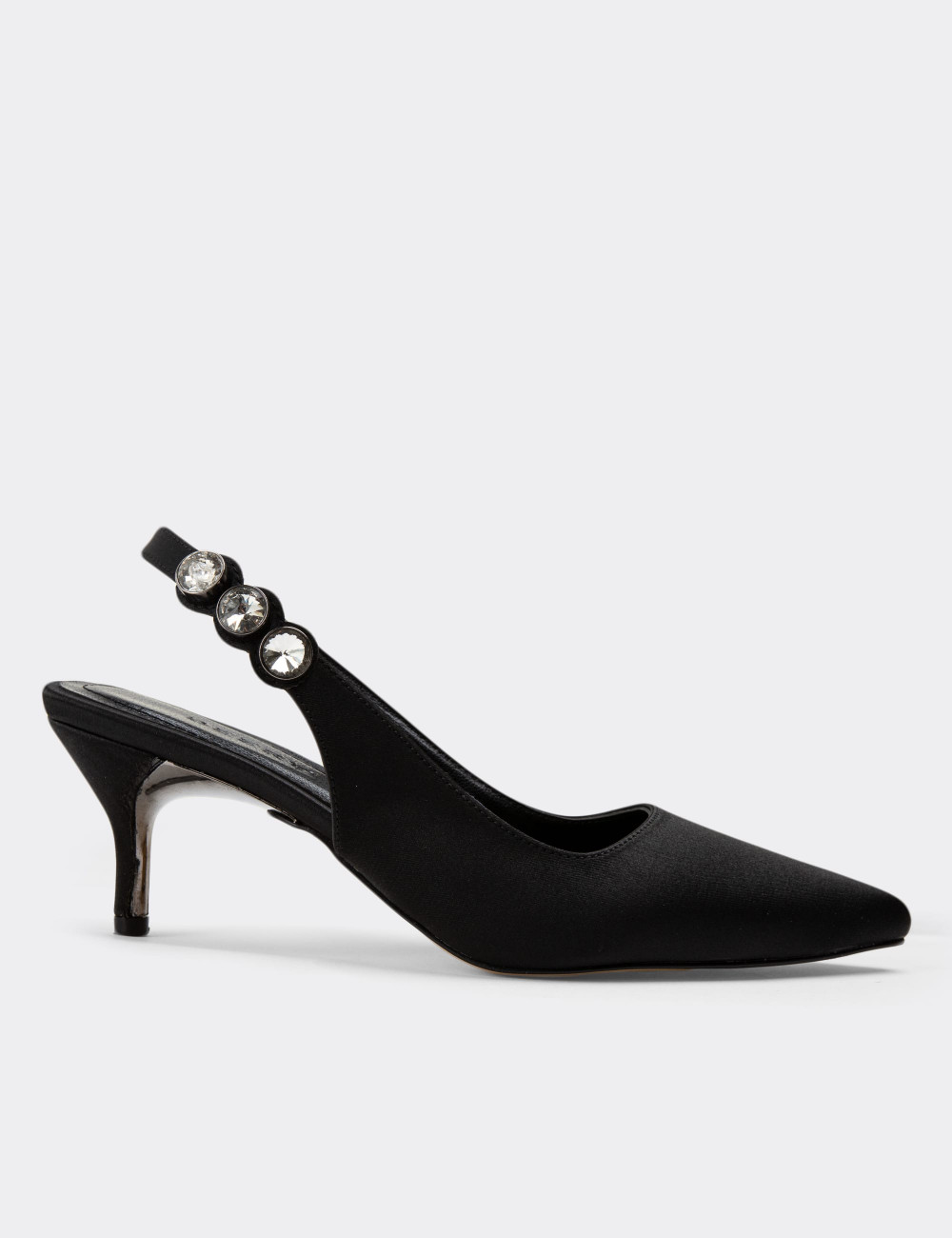 Siyah Topuklu Kadın Ayakkabı - K0705ZSYHM01