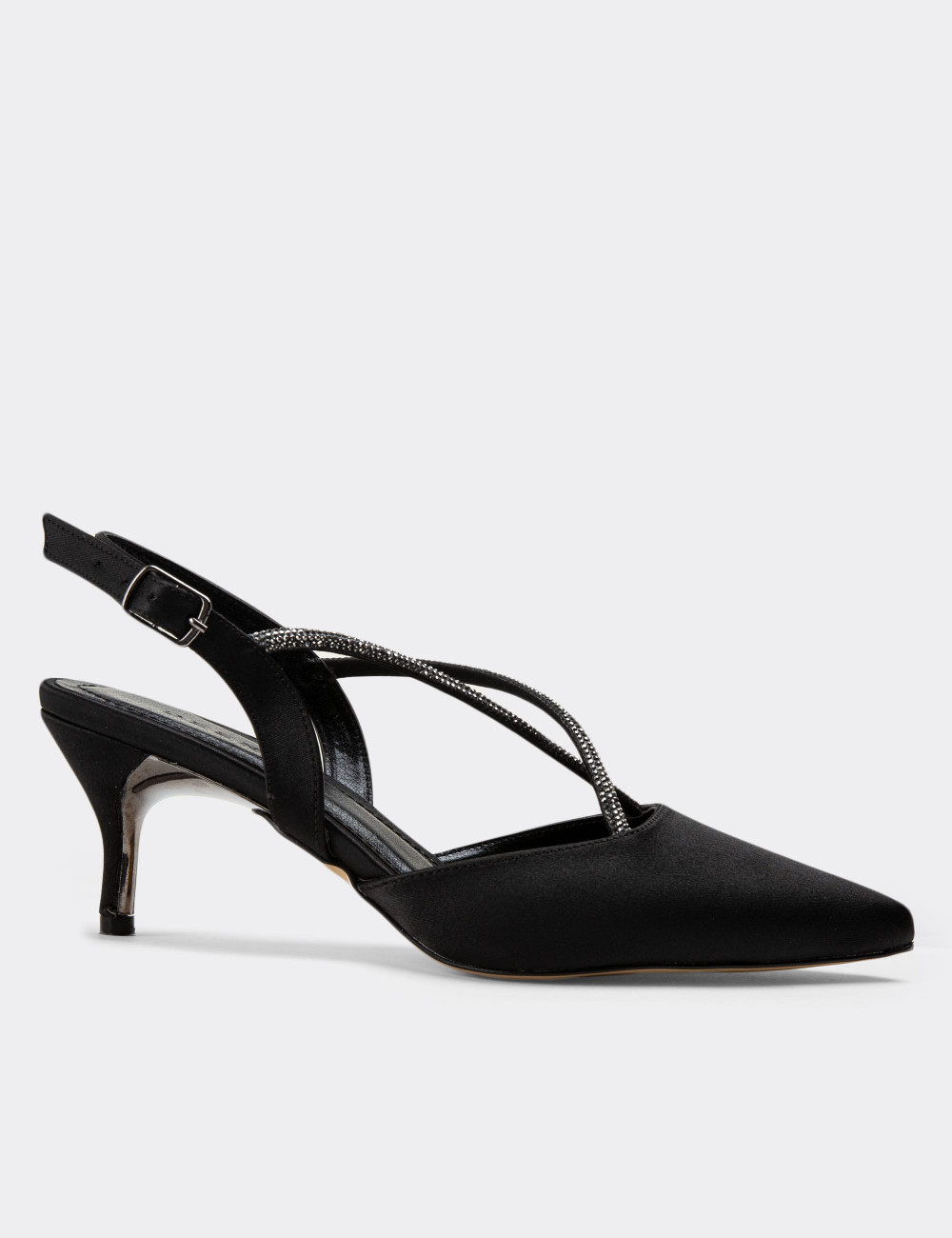 Siyah Topuklu Kadın Ayakkabı - K0710ZSYHM01