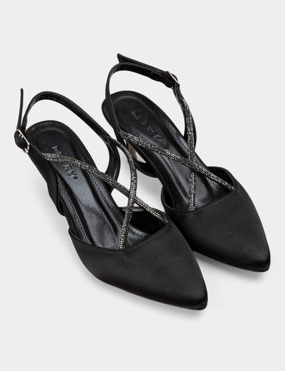 Siyah Topuklu Kadın Ayakkabı - K0710ZSYHM01