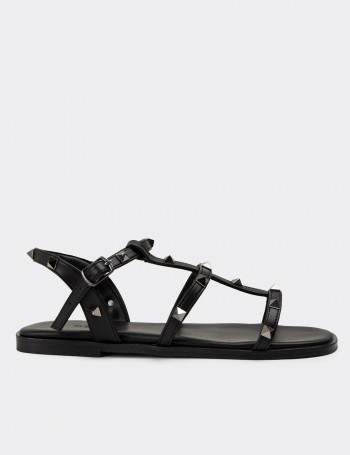 Siyah Troklu Kadın Sandalet - RD300ZSYHC01