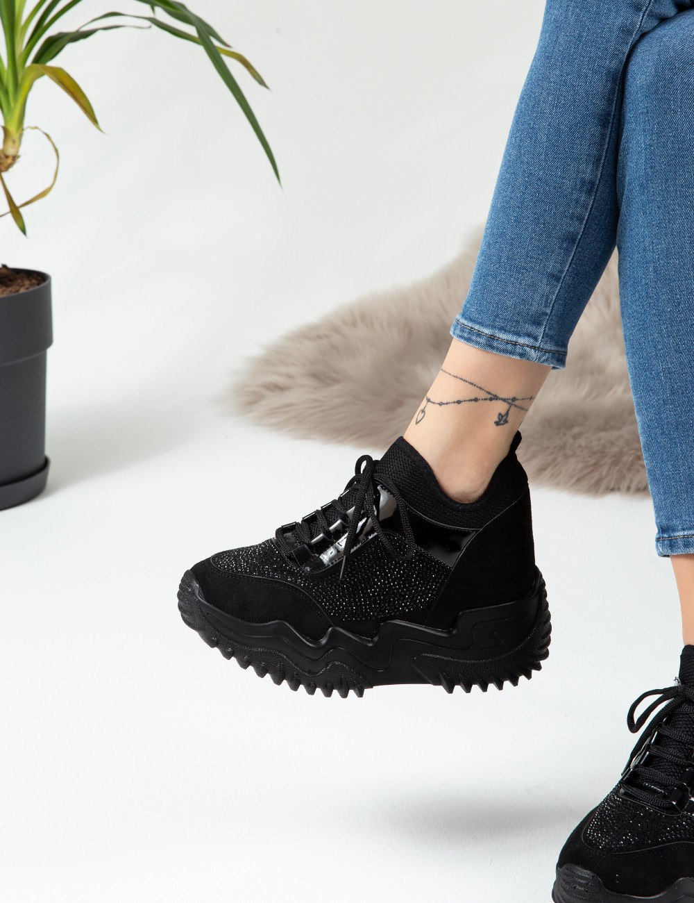 Siyah Sneaker Kadın Ayakkabı - PM401ZSYHP01