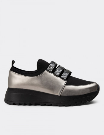 Platin Sneaker Kadın Ayakkabı - K0163ZPLTP01