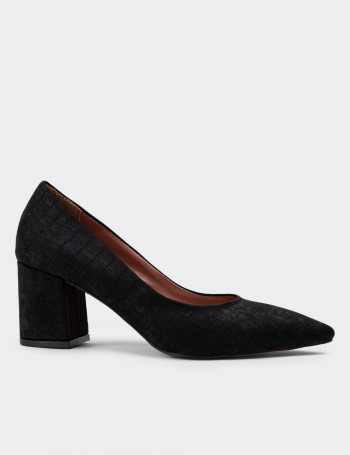 Siyah Topuklu Kadın Ayakkabı - K0381ZSYHM01