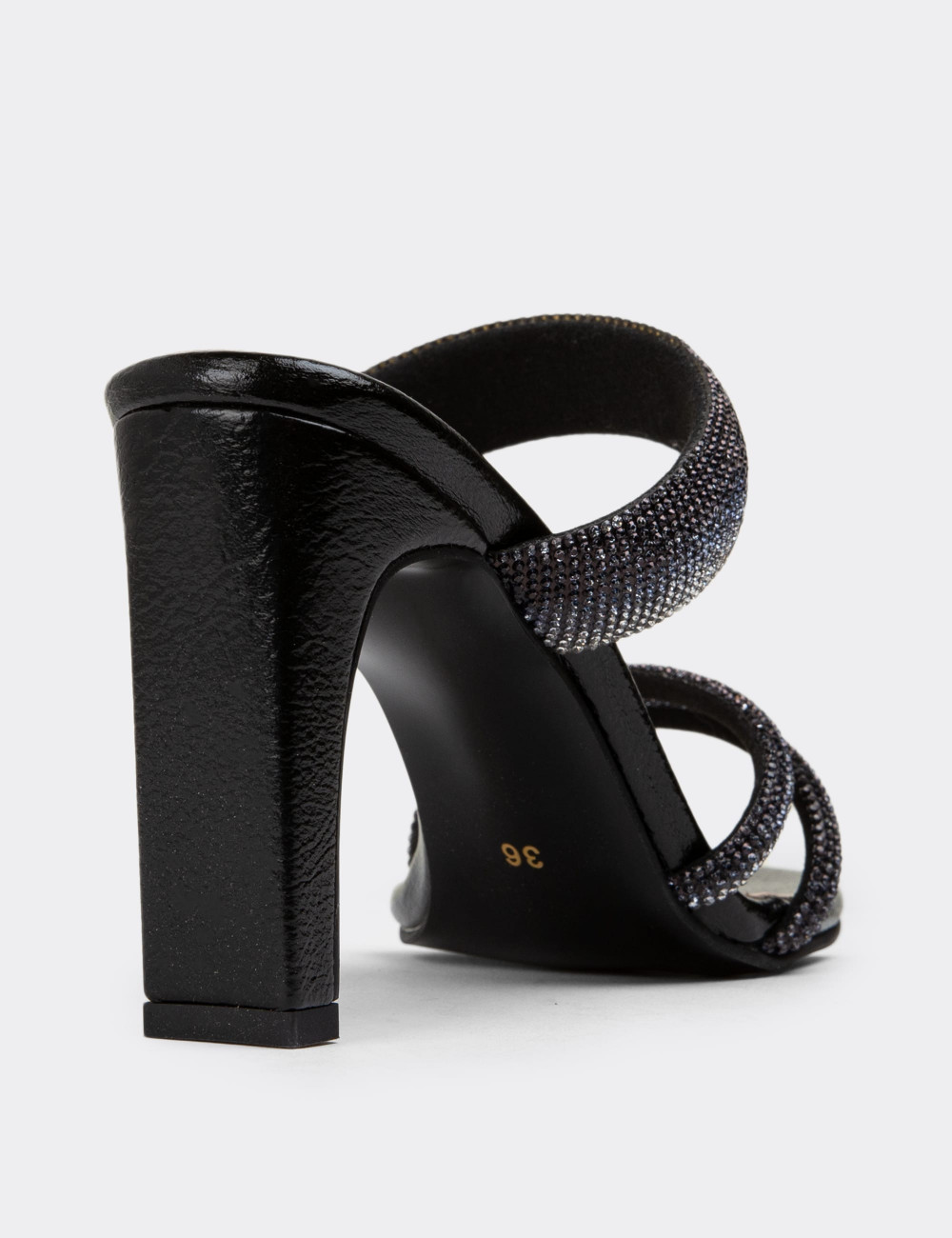 Siyah Topuklu Kadın Abiye Ayakkabı - N5555ZSYHM01
