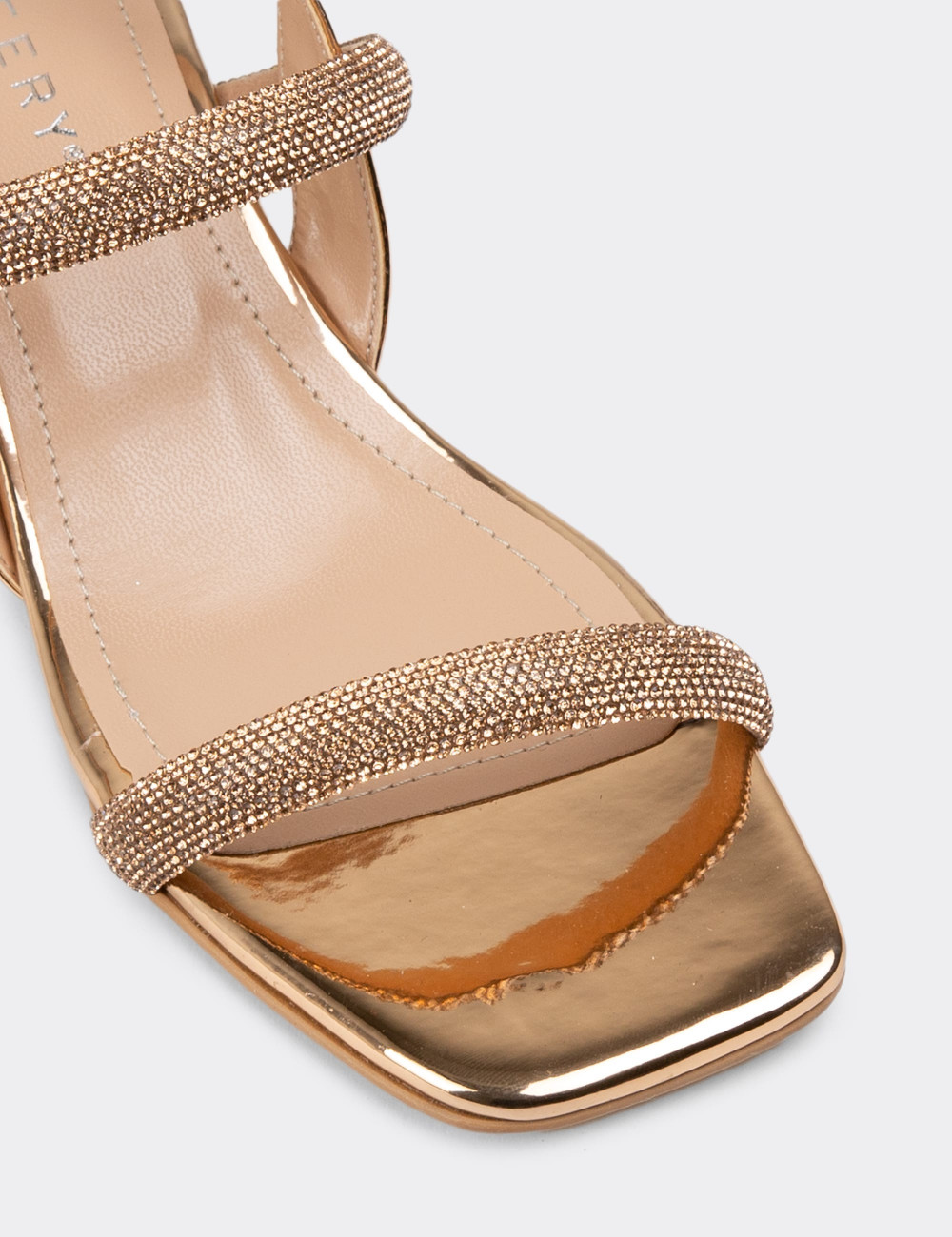 Altın Rengi Topuklu Kadın Abiye Ayakkabı - N2030ZALTC01