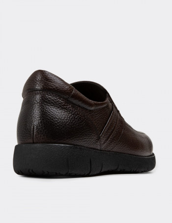 Hakiki Deri Kahverengi Loafer Erkek Ayakkabı - 01946MKHVC01