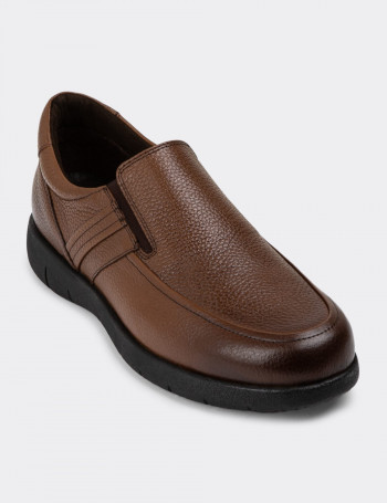Hakiki Deri Taba Rengi Loafer Erkek Ayakkabı