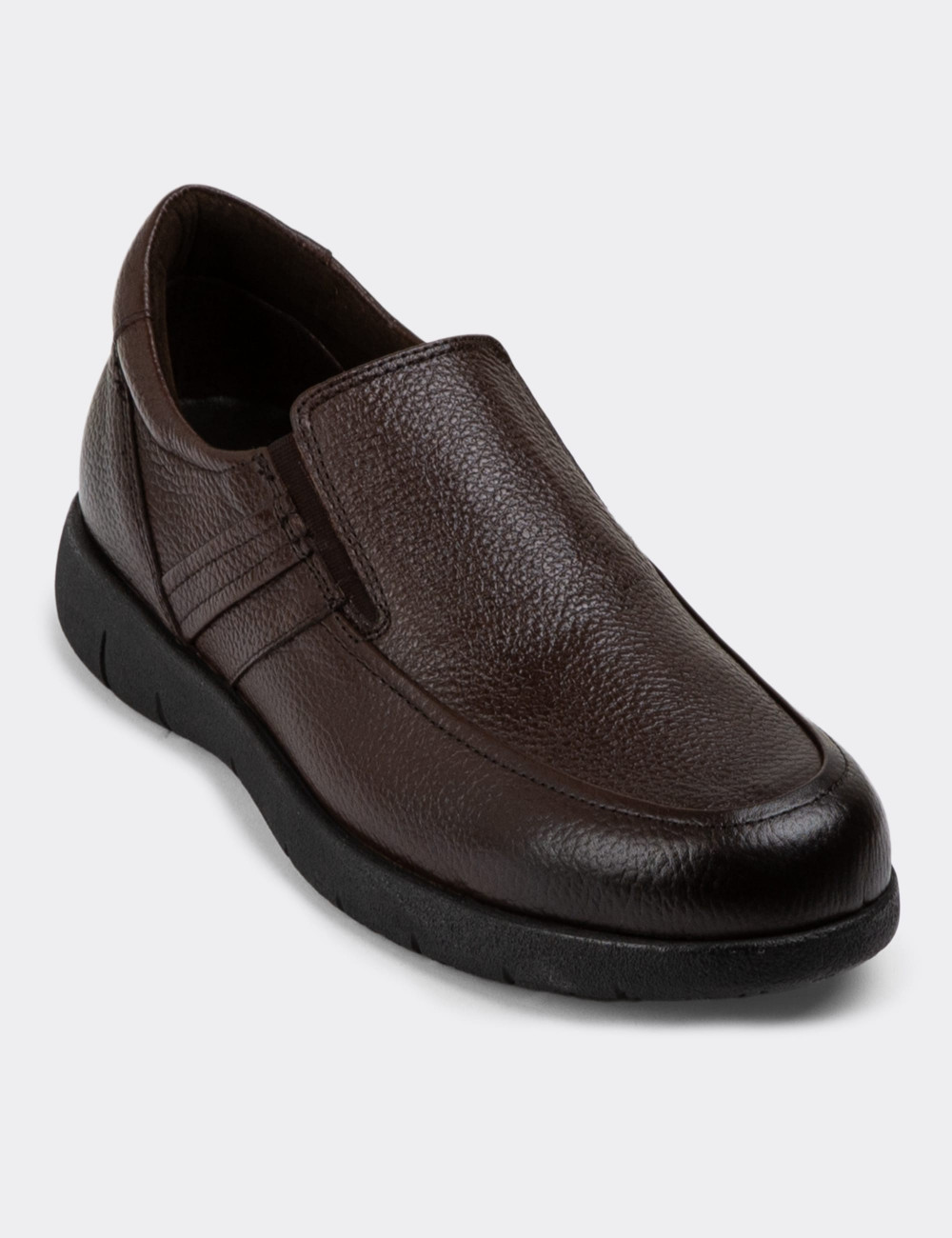 Hakiki Deri Kahverengi Loafer Erkek Ayakkabı - 01946MKHVC01