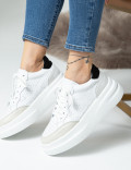 Hakiki Deri Beyaz Sneaker Kadın Ayakkabı