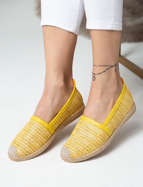 Sarı Espadril Kadın Ayakkabı