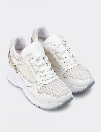Beyaz Sneaker Kadın Ayakkabı - KS880ZBYZP01