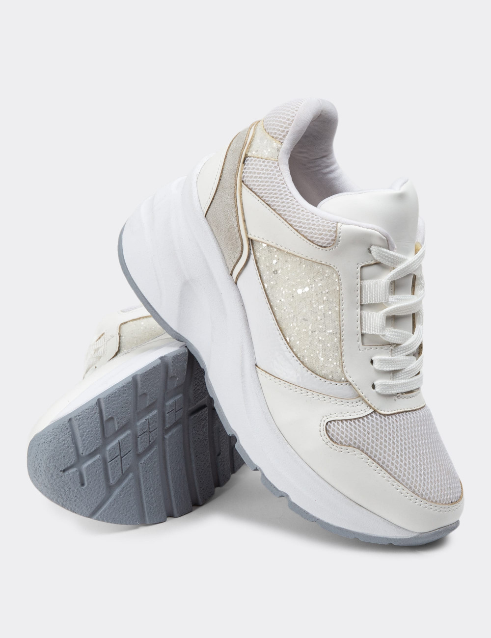 Beyaz Sneaker Kadın Ayakkabı - KS880ZBYZP01