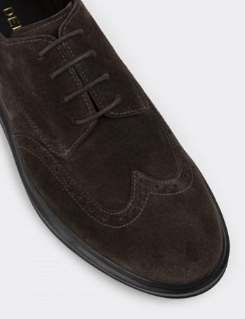 Hakiki Süet Kahverengi Comfort Günlük Erkek Ayakkabı - 01942MKHVP02