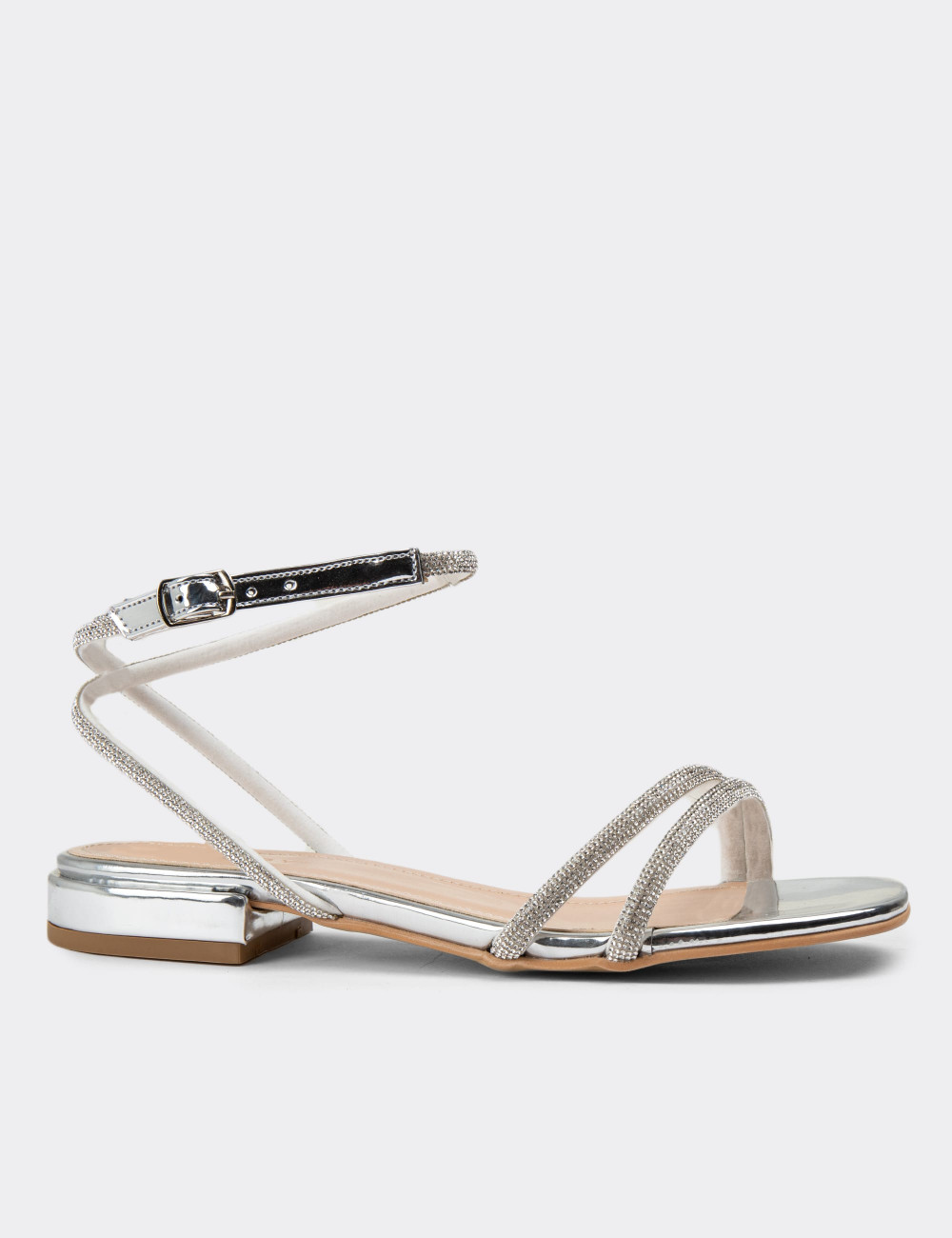 Gümüş Rengi Kadın Sandalet - N1990ZGMSC01