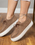 Deery Sneaker Deery Hakiki Süet Vizon Rengi Kadın Ayakkabı