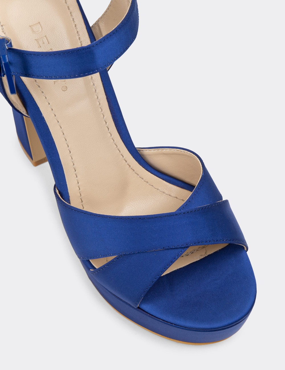 Mavi Platform Topuklu Kadın Abiye Ayakkabı - K2023ZMVIM01