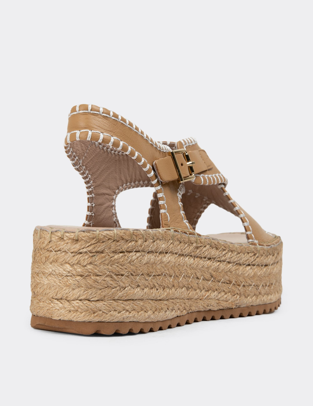 Hakiki Deri Camel Kadın Sandalet - R2501ZCMLC01