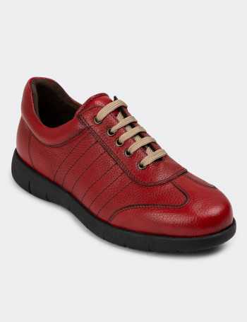 Hakiki Deri Kırmızı Günlük Erkek Ayakkabı